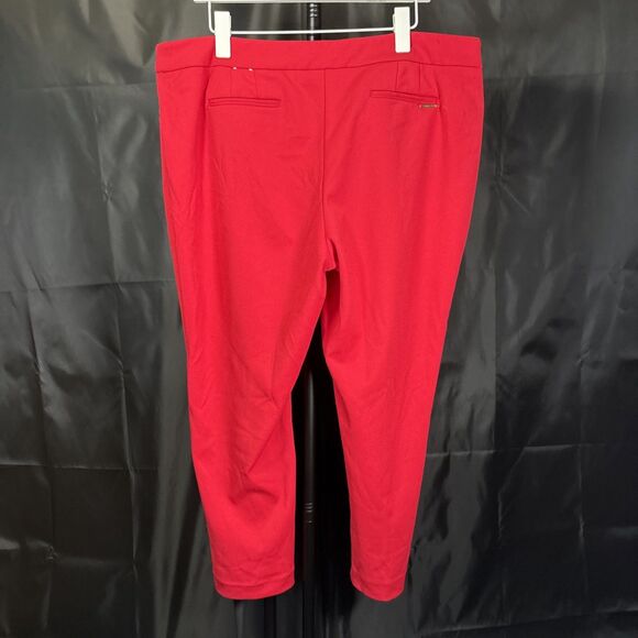 Anne Klein Dress Pants Red  Comfort Knit Womens Sz 16 Straight Leg - Picture 6 of 11